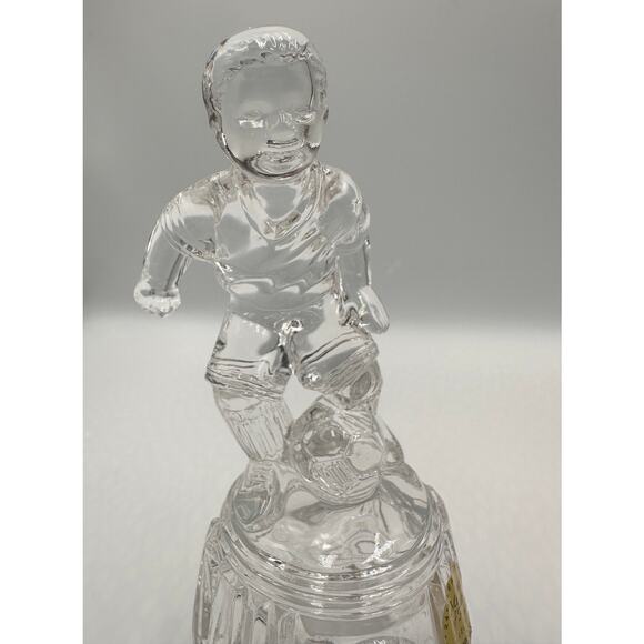 Princess House Crystal Figurines Moment of Pride Soccer Players 3pc Set